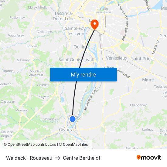 Waldeck - Rousseau to Centre Berthelot map