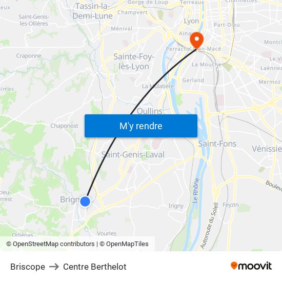 Briscope to Centre Berthelot map