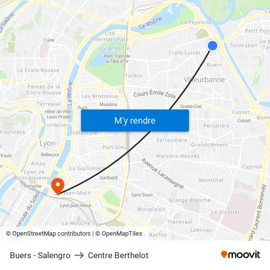 Buers - Salengro to Centre Berthelot map