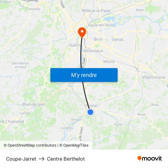 Coupe-Jarret to Centre Berthelot map