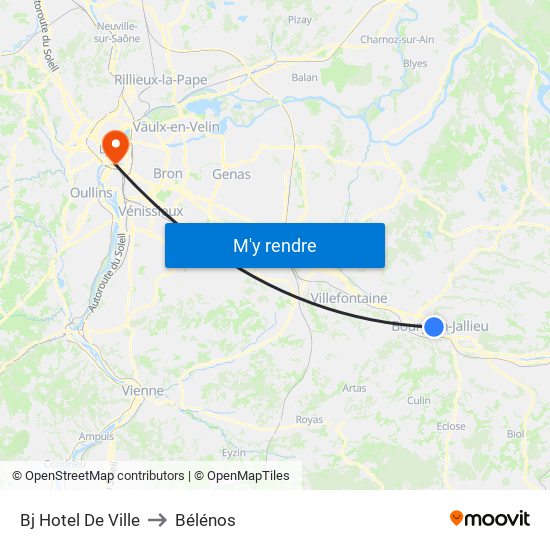 Bj Hotel De Ville to Bélénos map