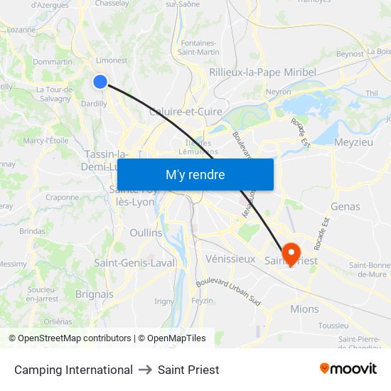 Camping International to Saint Priest map