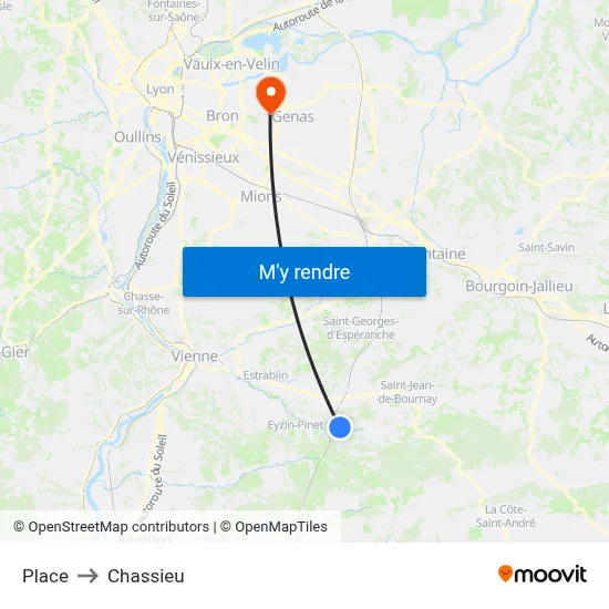 Place to Chassieu map