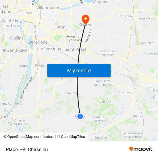 Place to Chassieu map