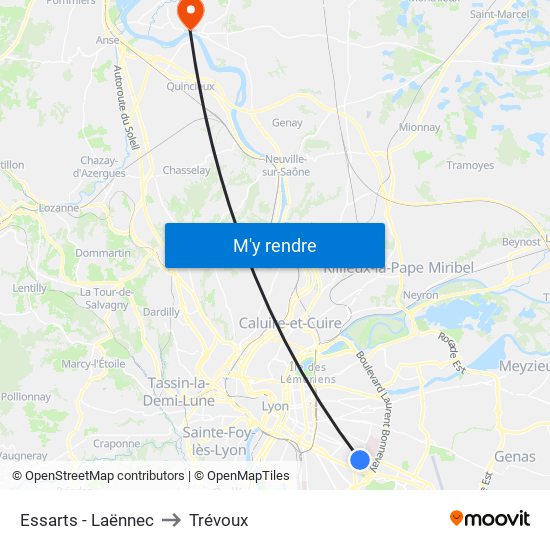 Essarts - Laënnec to Trévoux map