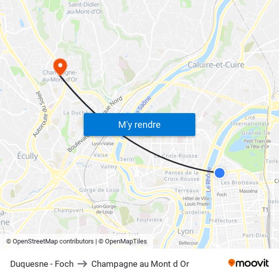 Duquesne - Foch to Champagne au Mont d Or map