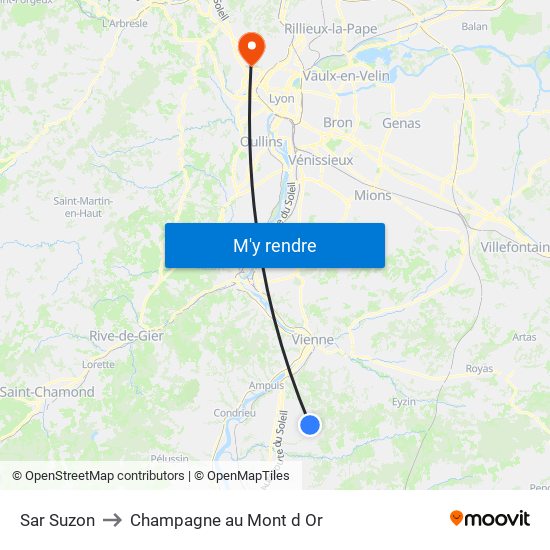 Sar Suzon to Champagne au Mont d Or map