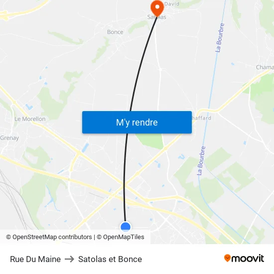 Rue Du Maine to Satolas et Bonce map