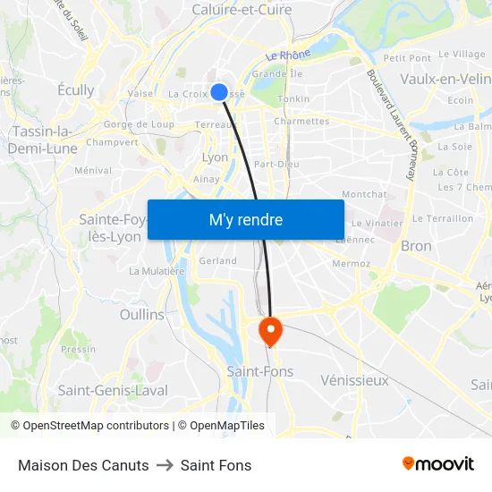 Maison Des Canuts to Saint Fons map