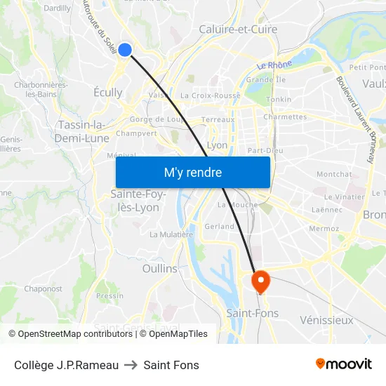Collège J.P.Rameau to Saint Fons map