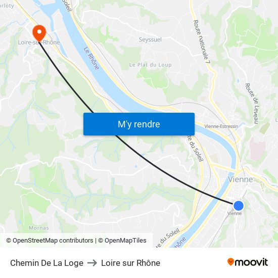 Chemin De La Loge to Loire sur Rhône map