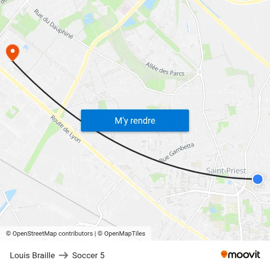 Louis Braille to Soccer 5 map