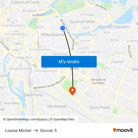 Louise Michel to Soccer 5 map
