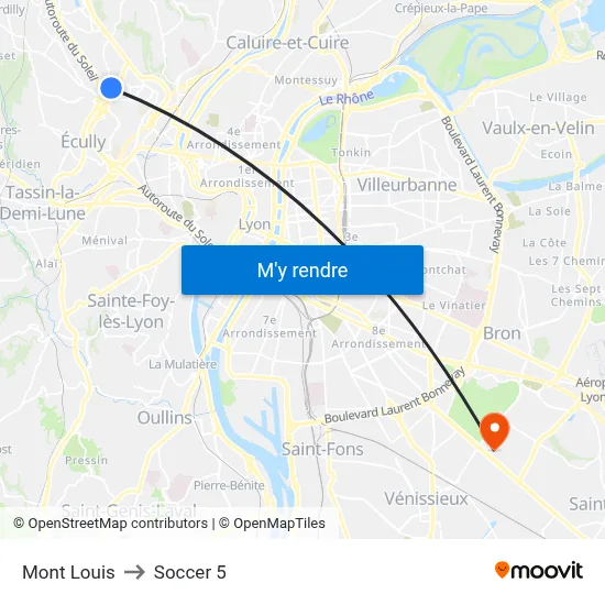 Mont Louis to Soccer 5 map