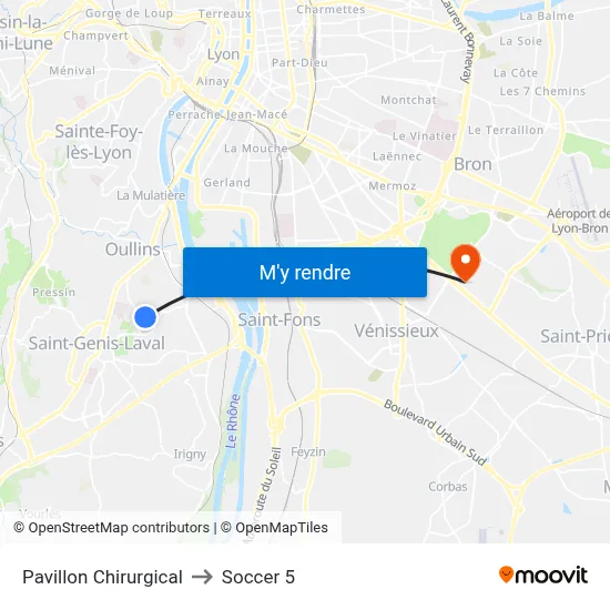 Pavillon Chirurgical to Soccer 5 map