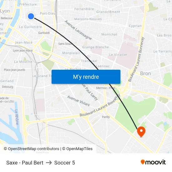 Saxe - Paul Bert to Soccer 5 map