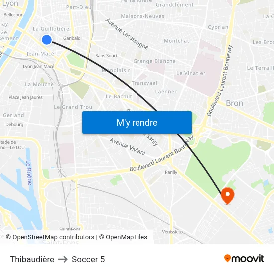Thibaudière to Soccer 5 map