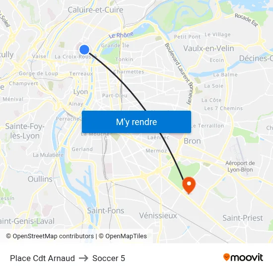 Place Cdt Arnaud to Soccer 5 map