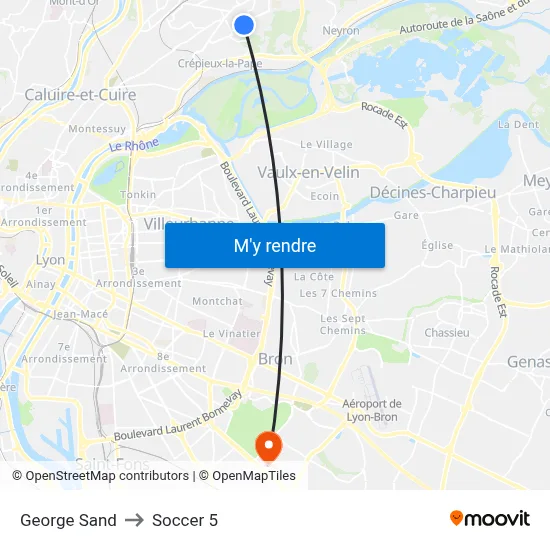 George Sand to Soccer 5 map