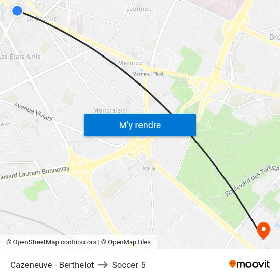 Cazeneuve - Berthelot to Soccer 5 map