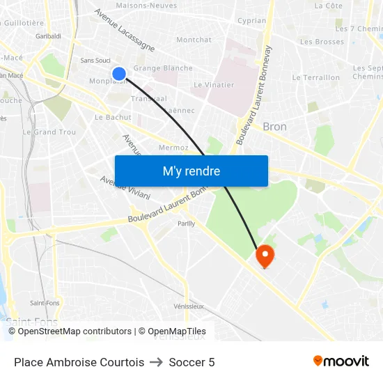 Place Ambroise Courtois to Soccer 5 map