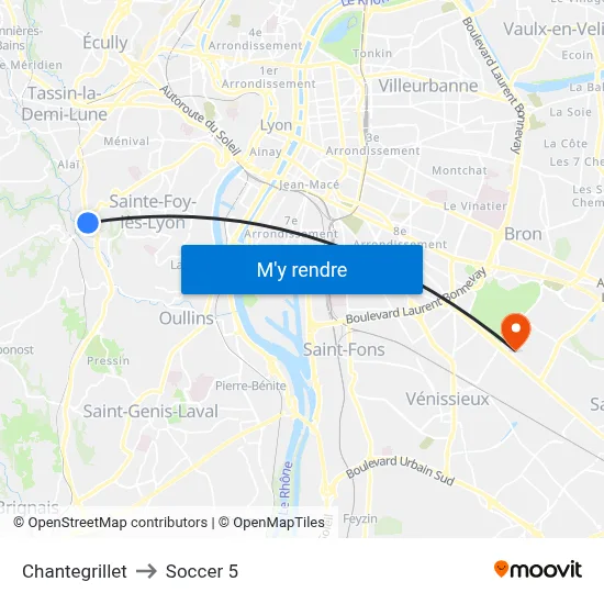 Chantegrillet to Soccer 5 map