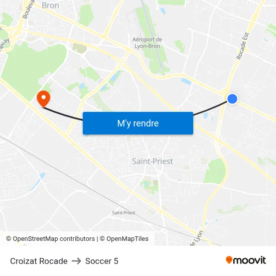 Croizat Rocade to Soccer 5 map