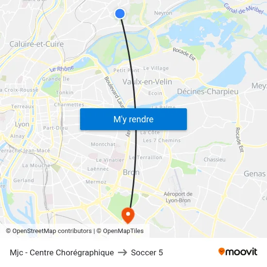 Mjc - Centre Chorégraphique to Soccer 5 map