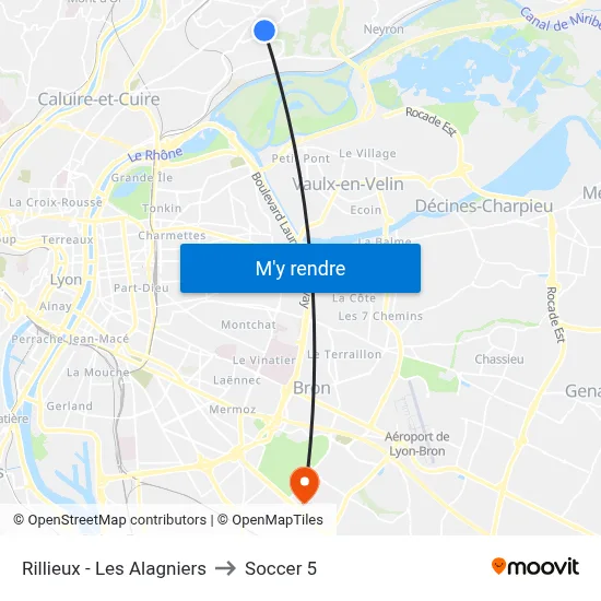Rillieux - Les Alagniers to Soccer 5 map