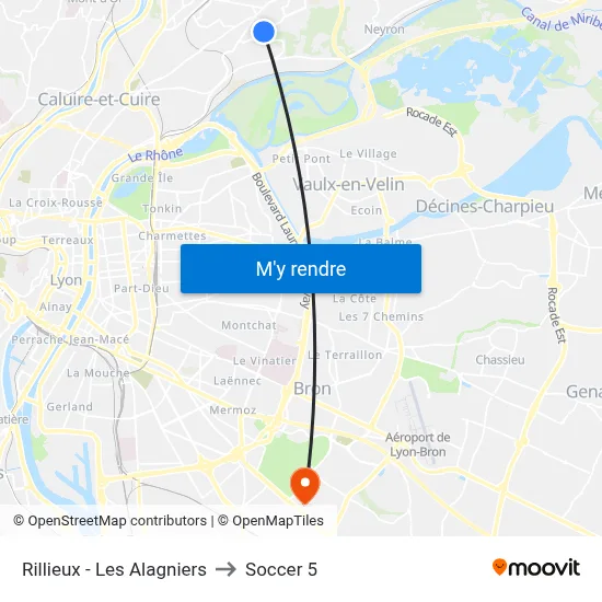 Rillieux - Les Alagniers to Soccer 5 map