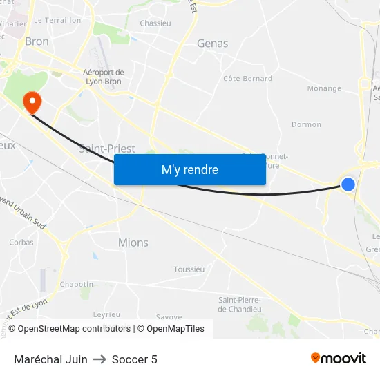 Maréchal Juin to Soccer 5 map