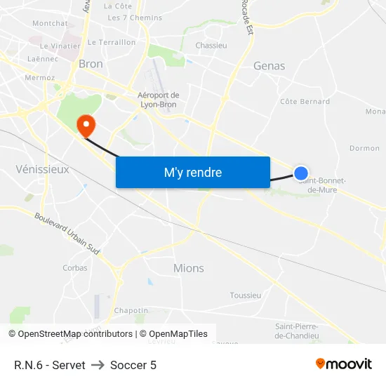 R.N.6 - Servet to Soccer 5 map