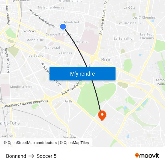 Bonnand to Soccer 5 map