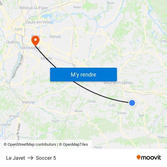 Le Javet to Soccer 5 map