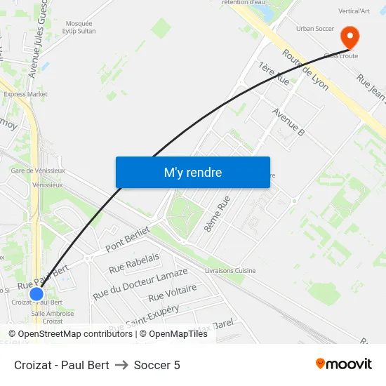 Croizat - Paul Bert to Soccer 5 map
