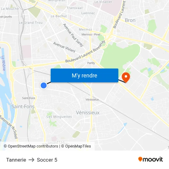 Tannerie to Soccer 5 map