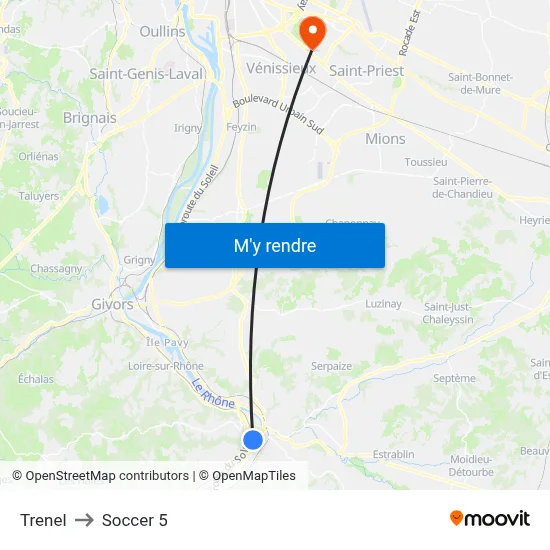 Trenel to Soccer 5 map