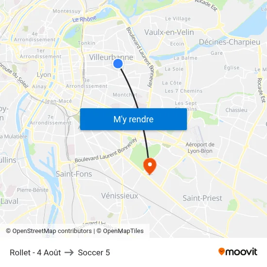 Rollet - 4 Août to Soccer 5 map