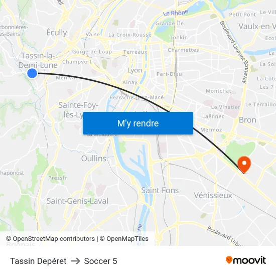 Tassin Depéret to Soccer 5 map