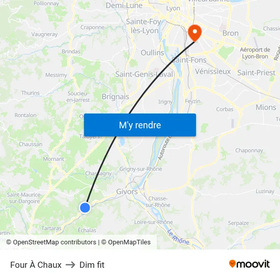 Four À Chaux to Dim fit map
