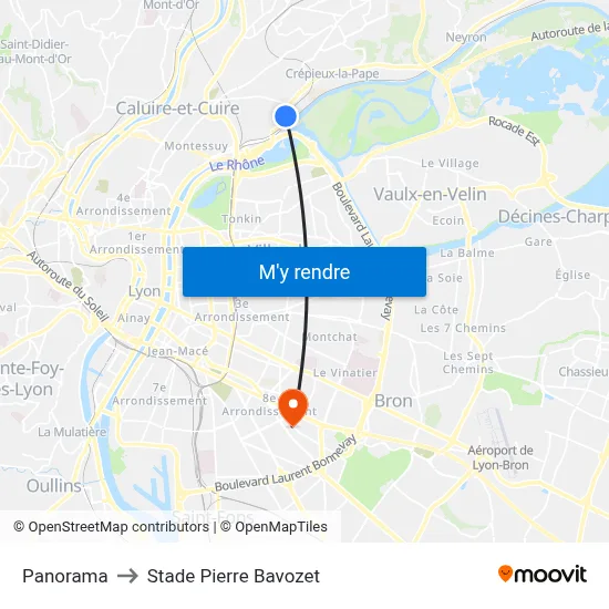 Panorama to Stade Pierre Bavozet map