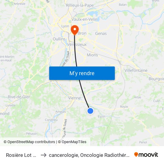 Rosière Lot Les Cèdres to cancerologie, Oncologie Radiothérapie Dr Vincent Mammar map