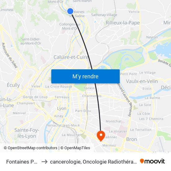 Fontaines Petit Moulin to cancerologie, Oncologie Radiothérapie Dr Vincent Mammar map