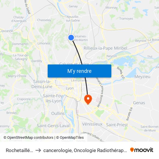 Rochetaillée Ecluse to cancerologie, Oncologie Radiothérapie Dr Vincent Mammar map