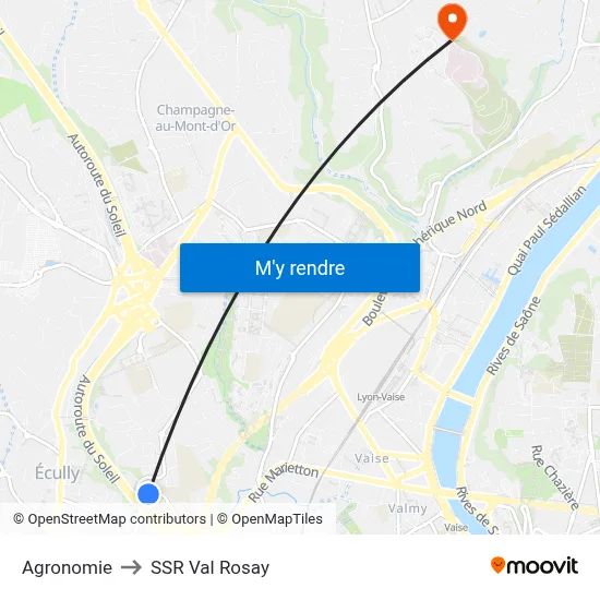 Agronomie to SSR Val Rosay map