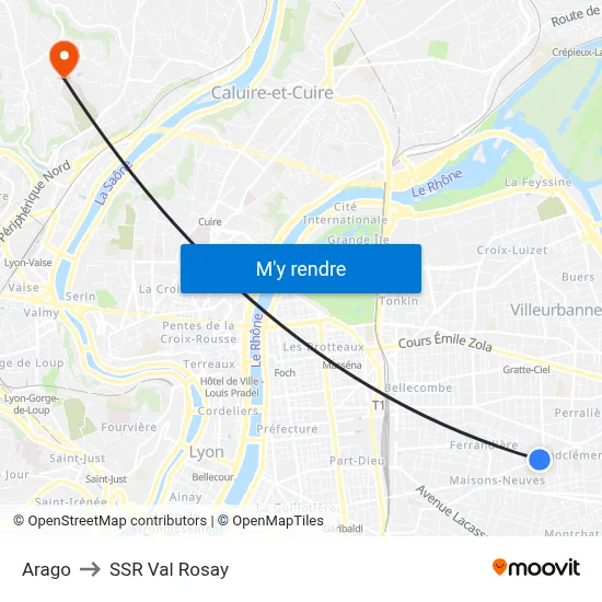 Arago to SSR Val Rosay map