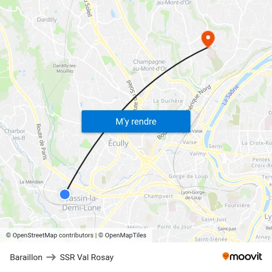 Baraillon to SSR Val Rosay map
