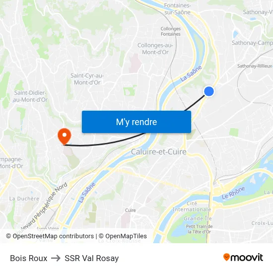 Bois Roux to SSR Val Rosay map