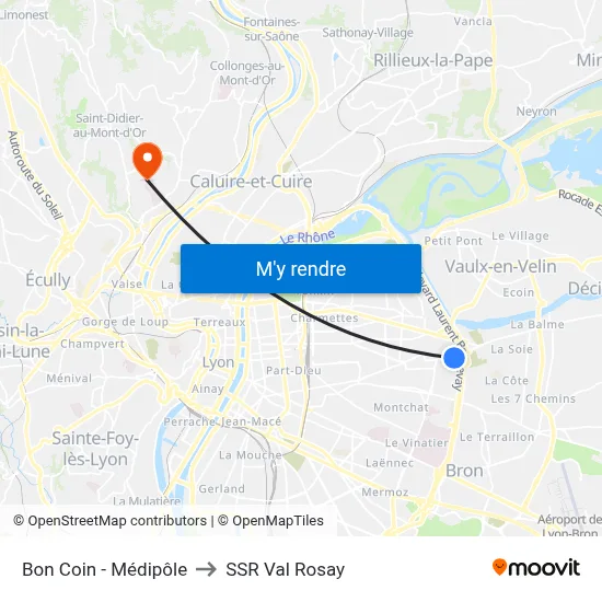 Bon Coin - Médipôle to SSR Val Rosay map