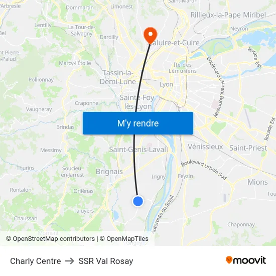 Charly Centre to SSR Val Rosay map